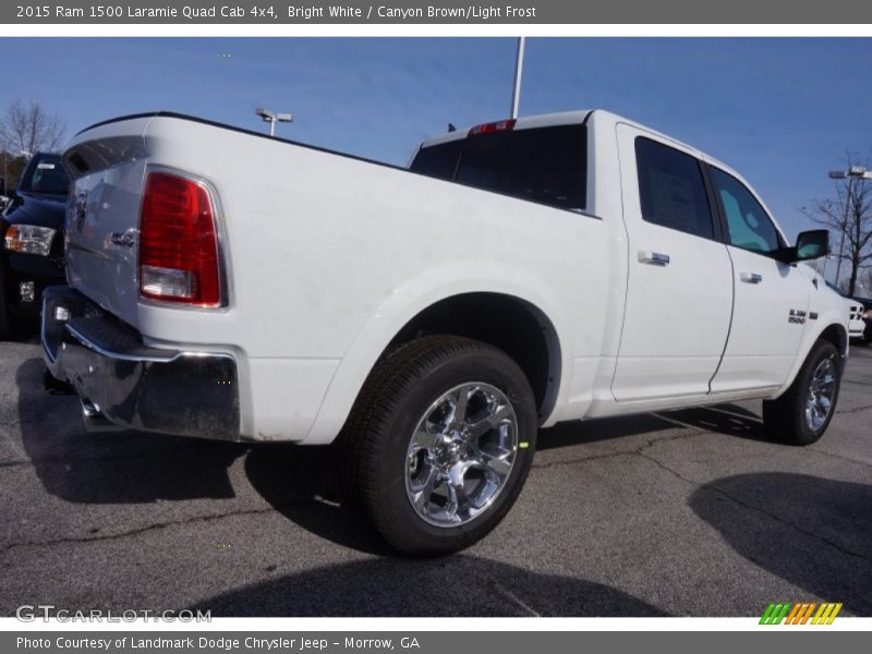 Bright White / Canyon Brown/Light Frost 2015 Ram 1500 Laramie Quad Cab 4x4