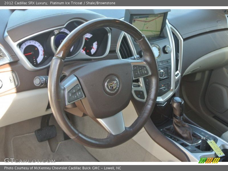 Platinum Ice Tricoat / Shale/Brownstone 2012 Cadillac SRX Luxury
