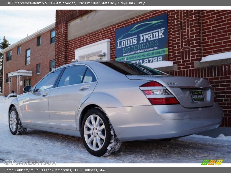 Iridium Silver Metallic / Grey/Dark Grey 2007 Mercedes-Benz S 550 4Matic Sedan