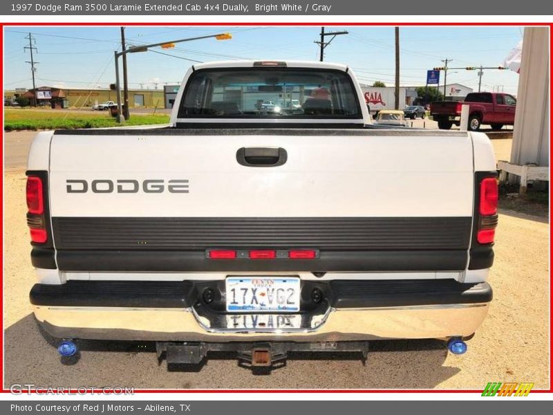 Bright White / Gray 1997 Dodge Ram 3500 Laramie Extended Cab 4x4 Dually