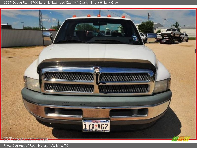 Bright White / Gray 1997 Dodge Ram 3500 Laramie Extended Cab 4x4 Dually