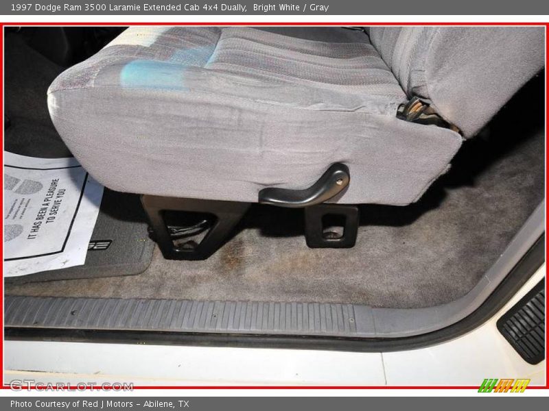 Bright White / Gray 1997 Dodge Ram 3500 Laramie Extended Cab 4x4 Dually