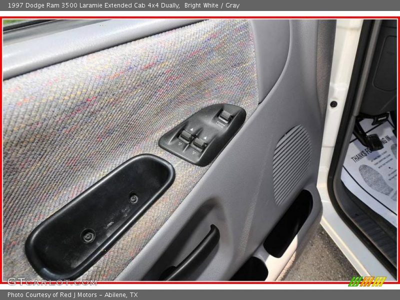 Bright White / Gray 1997 Dodge Ram 3500 Laramie Extended Cab 4x4 Dually
