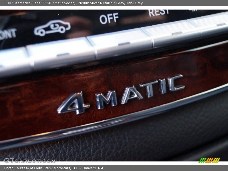 Iridium Silver Metallic / Grey/Dark Grey 2007 Mercedes-Benz S 550 4Matic Sedan
