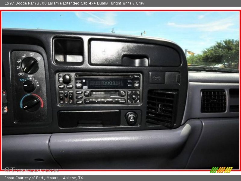 Bright White / Gray 1997 Dodge Ram 3500 Laramie Extended Cab 4x4 Dually