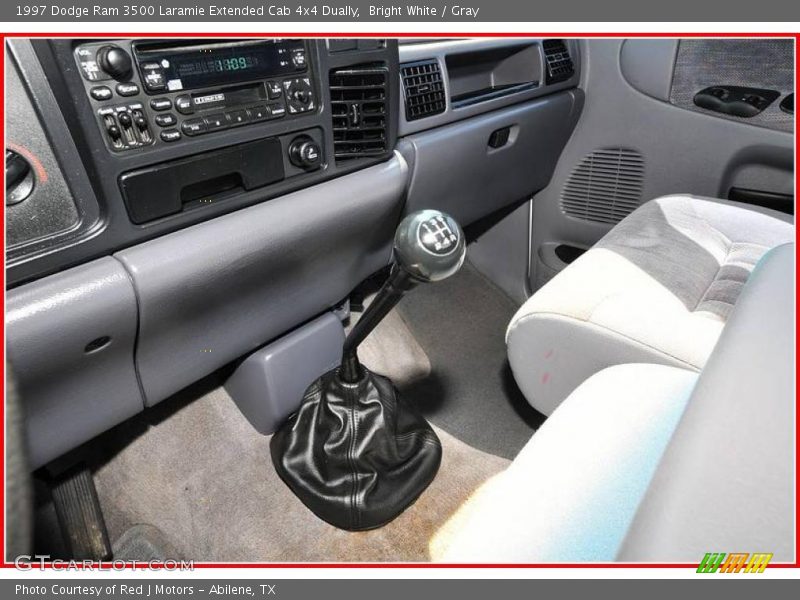 Bright White / Gray 1997 Dodge Ram 3500 Laramie Extended Cab 4x4 Dually