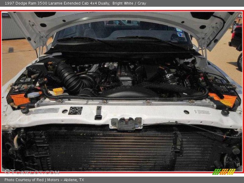 Bright White / Gray 1997 Dodge Ram 3500 Laramie Extended Cab 4x4 Dually