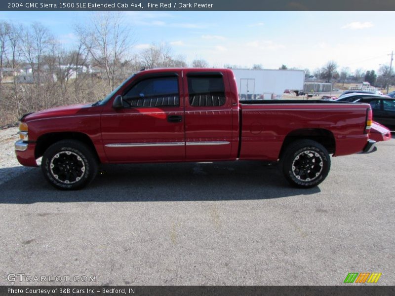 Fire Red / Dark Pewter 2004 GMC Sierra 1500 SLE Extended Cab 4x4