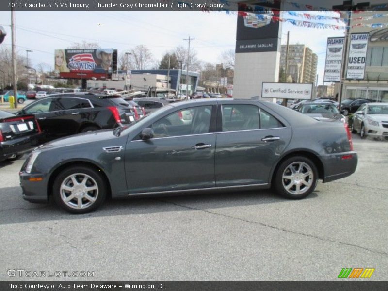 Thunder Gray ChromaFlair / Light Gray/Ebony 2011 Cadillac STS V6 Luxury