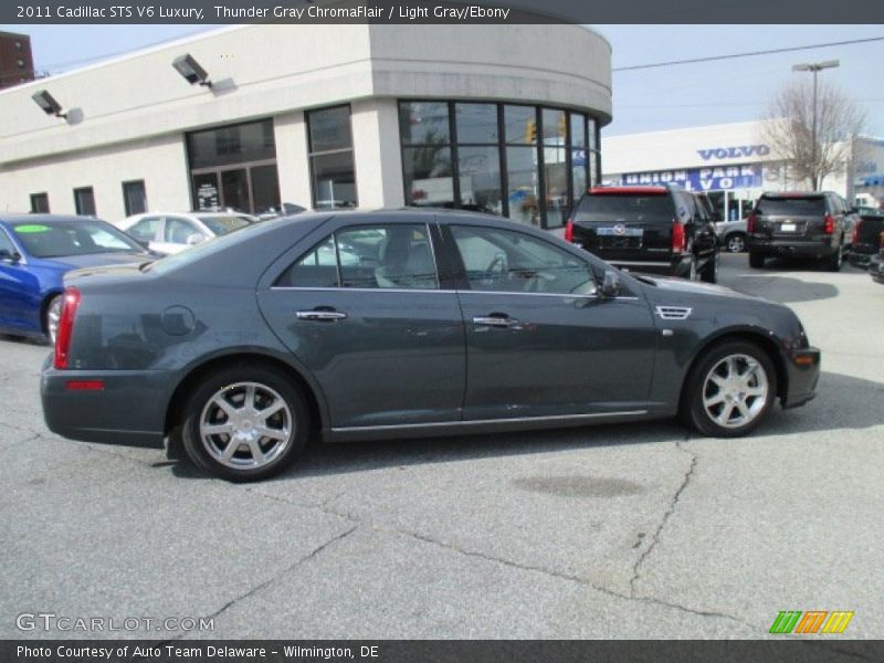 Thunder Gray ChromaFlair / Light Gray/Ebony 2011 Cadillac STS V6 Luxury