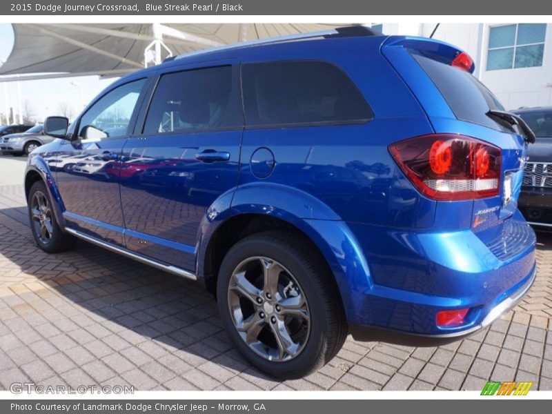 Blue Streak Pearl / Black 2015 Dodge Journey Crossroad