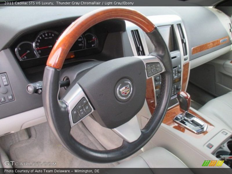 Thunder Gray ChromaFlair / Light Gray/Ebony 2011 Cadillac STS V6 Luxury