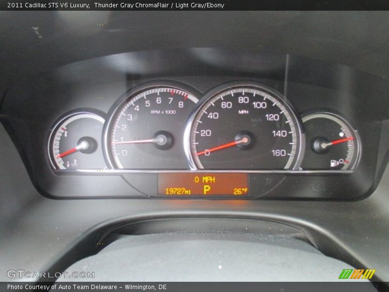 Thunder Gray ChromaFlair / Light Gray/Ebony 2011 Cadillac STS V6 Luxury