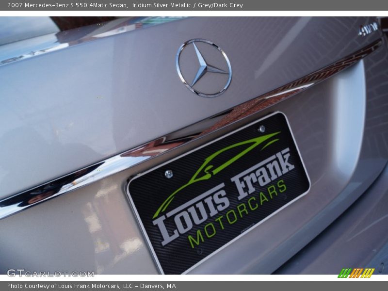 Iridium Silver Metallic / Grey/Dark Grey 2007 Mercedes-Benz S 550 4Matic Sedan