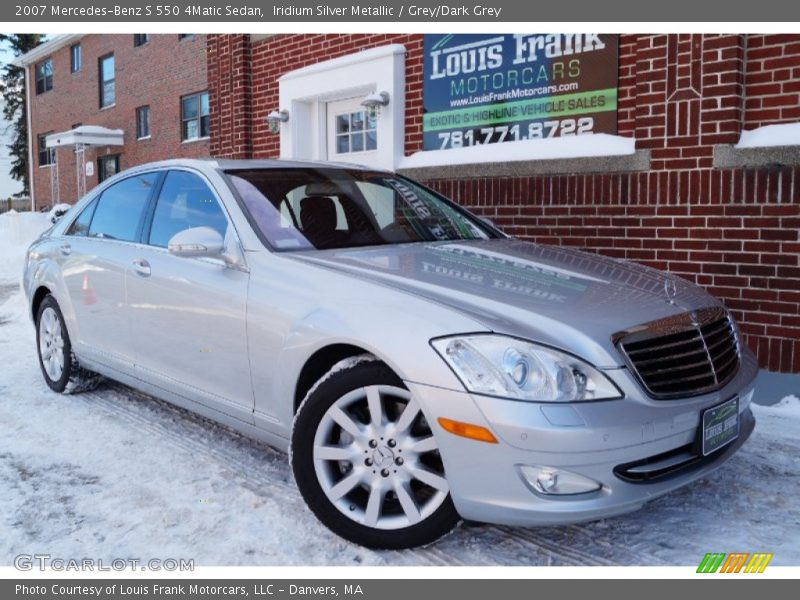 Iridium Silver Metallic / Grey/Dark Grey 2007 Mercedes-Benz S 550 4Matic Sedan