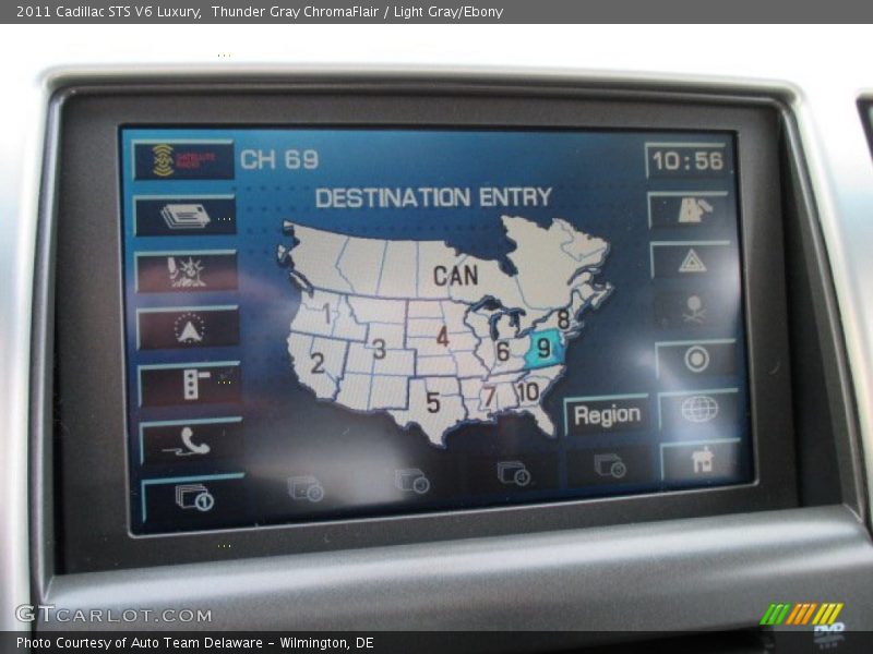 Thunder Gray ChromaFlair / Light Gray/Ebony 2011 Cadillac STS V6 Luxury