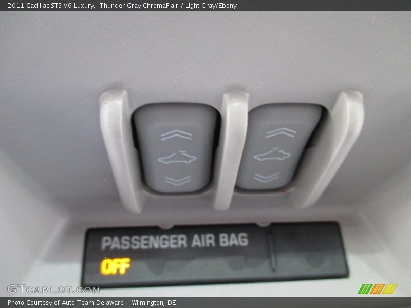 Thunder Gray ChromaFlair / Light Gray/Ebony 2011 Cadillac STS V6 Luxury