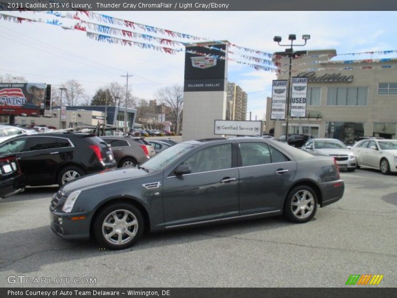 Thunder Gray ChromaFlair / Light Gray/Ebony 2011 Cadillac STS V6 Luxury