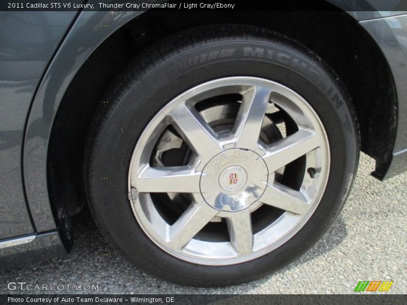 Thunder Gray ChromaFlair / Light Gray/Ebony 2011 Cadillac STS V6 Luxury