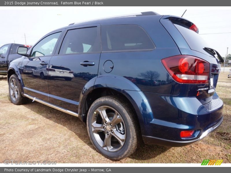 Fathom Blue Pearl / Black 2015 Dodge Journey Crossroad