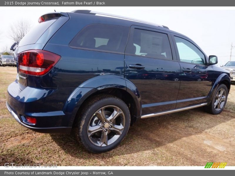 Fathom Blue Pearl / Black 2015 Dodge Journey Crossroad