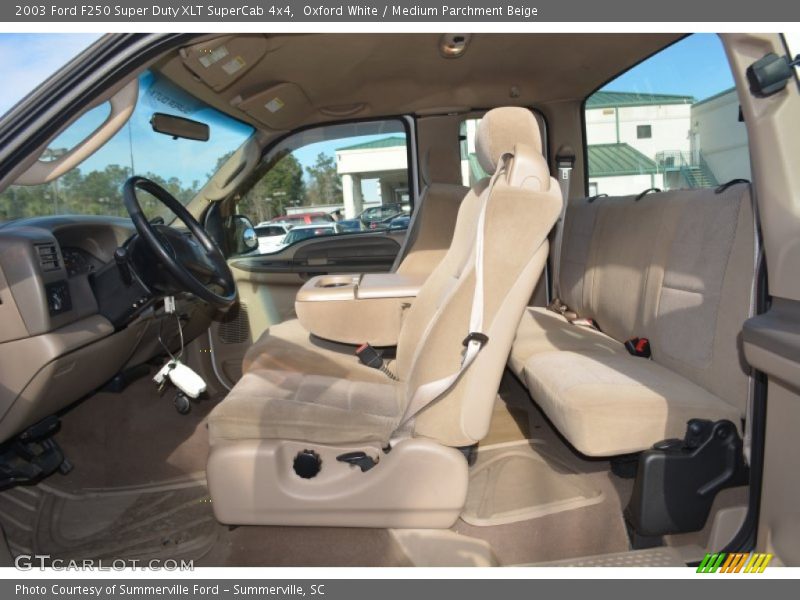  2003 F250 Super Duty XLT SuperCab 4x4 Medium Parchment Beige Interior
