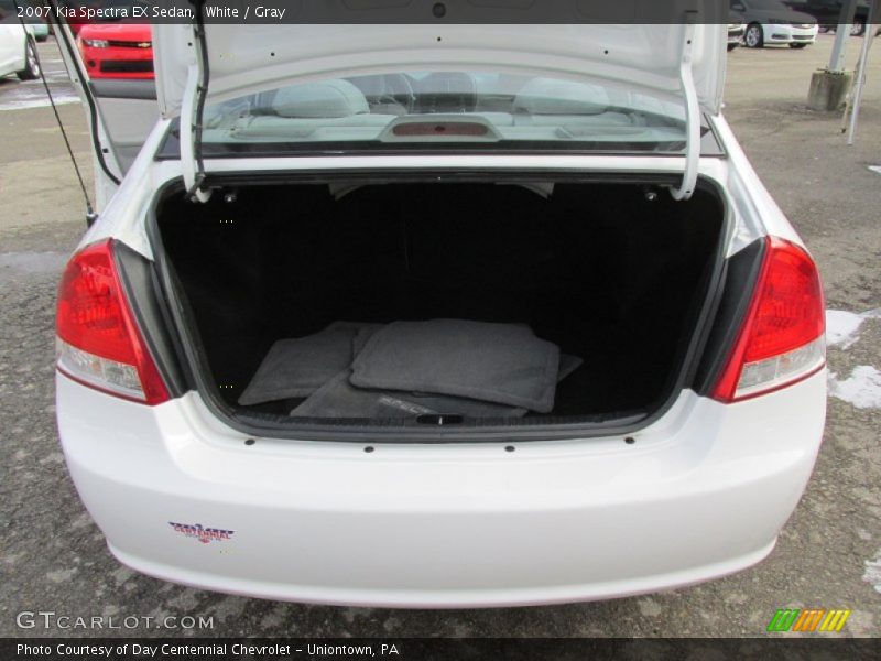 White / Gray 2007 Kia Spectra EX Sedan