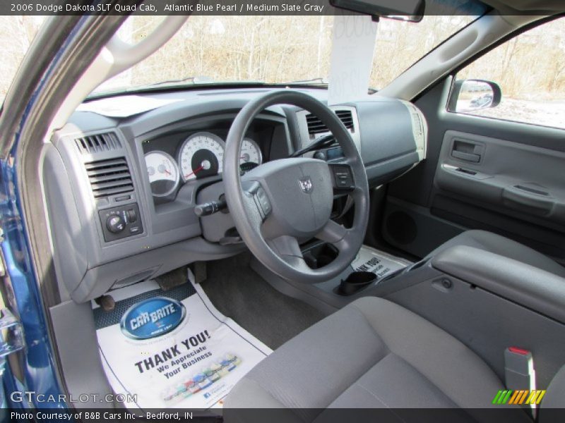 Atlantic Blue Pearl / Medium Slate Gray 2006 Dodge Dakota SLT Quad Cab