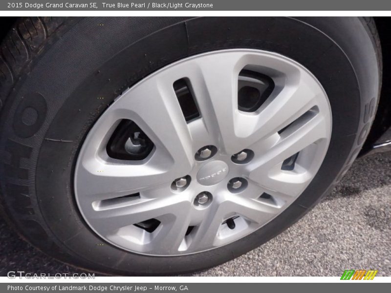 True Blue Pearl / Black/Light Graystone 2015 Dodge Grand Caravan SE