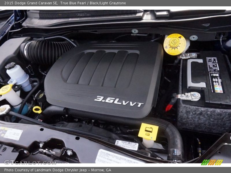 True Blue Pearl / Black/Light Graystone 2015 Dodge Grand Caravan SE