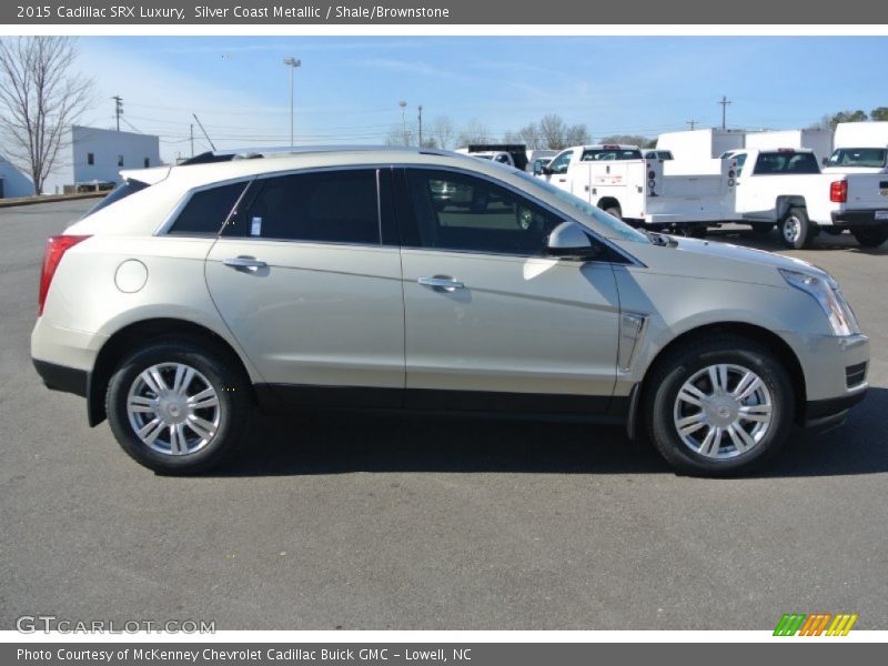 Silver Coast Metallic / Shale/Brownstone 2015 Cadillac SRX Luxury