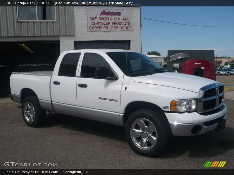 Bright White / Dark Slate Gray 2005 Dodge Ram 1500 SLT Quad Cab 4x4