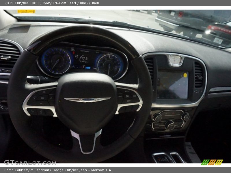 Ivory Tri-Coat Pearl / Black/Linen 2015 Chrysler 300 C