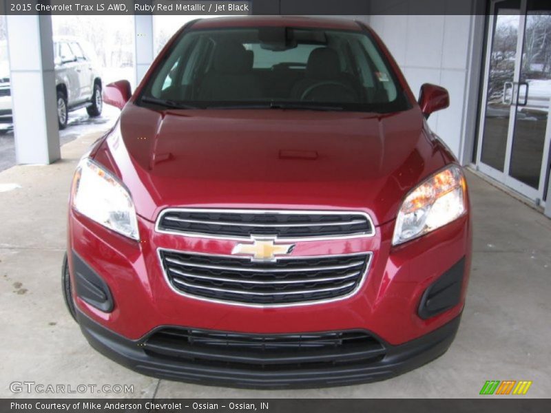 Ruby Red Metallic / Jet Black 2015 Chevrolet Trax LS AWD