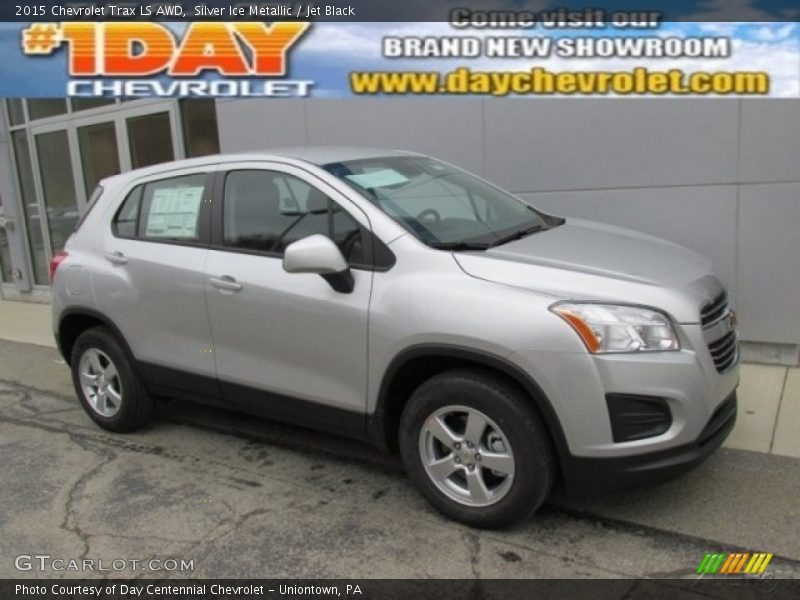 Silver Ice Metallic / Jet Black 2015 Chevrolet Trax LS AWD