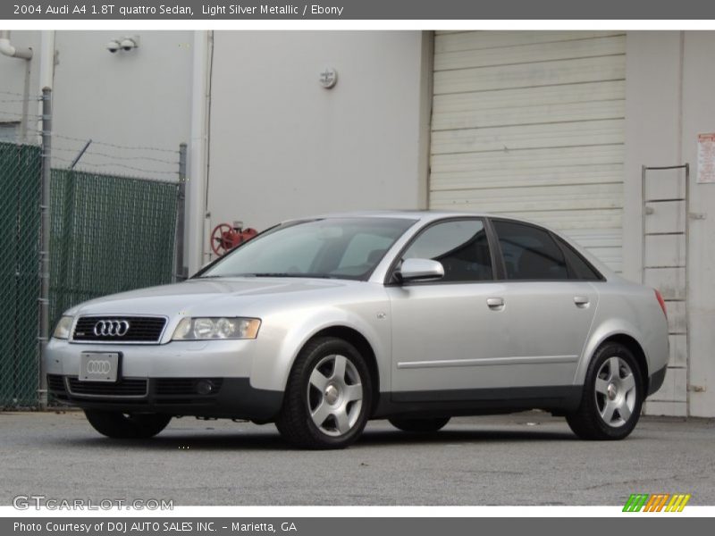 Light Silver Metallic / Ebony 2004 Audi A4 1.8T quattro Sedan