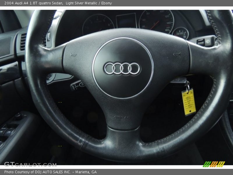 Light Silver Metallic / Ebony 2004 Audi A4 1.8T quattro Sedan