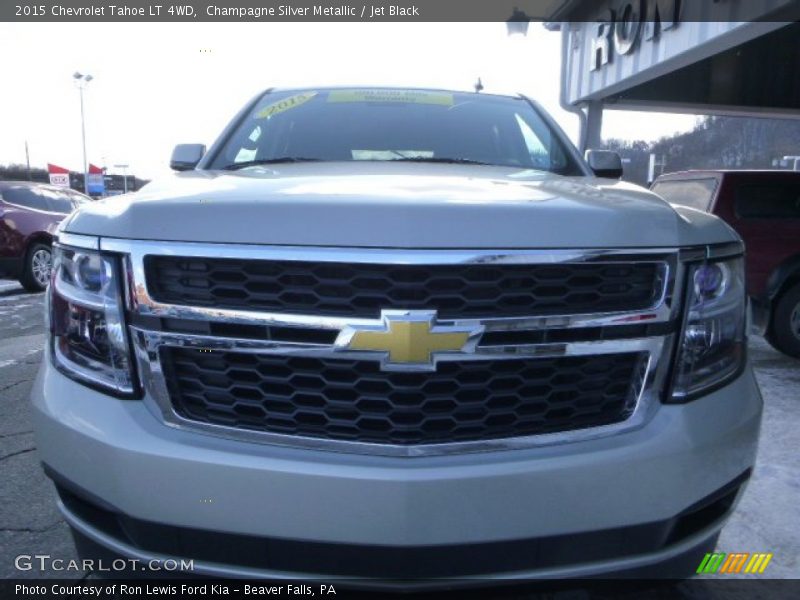 Champagne Silver Metallic / Jet Black 2015 Chevrolet Tahoe LT 4WD