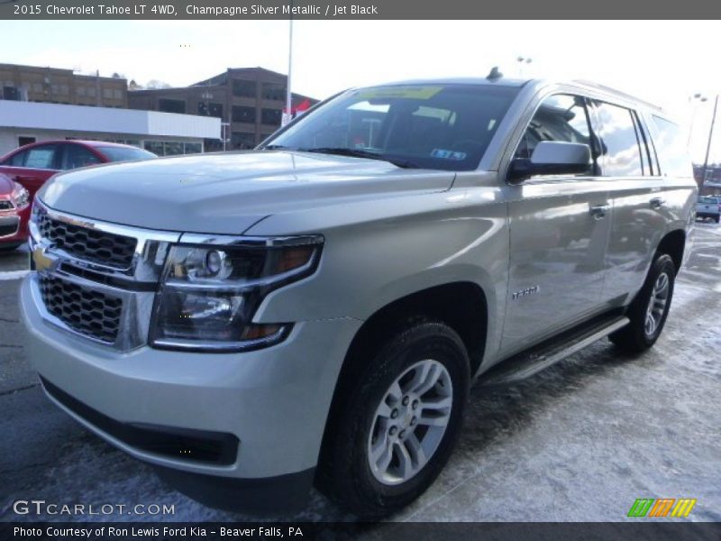 Champagne Silver Metallic / Jet Black 2015 Chevrolet Tahoe LT 4WD