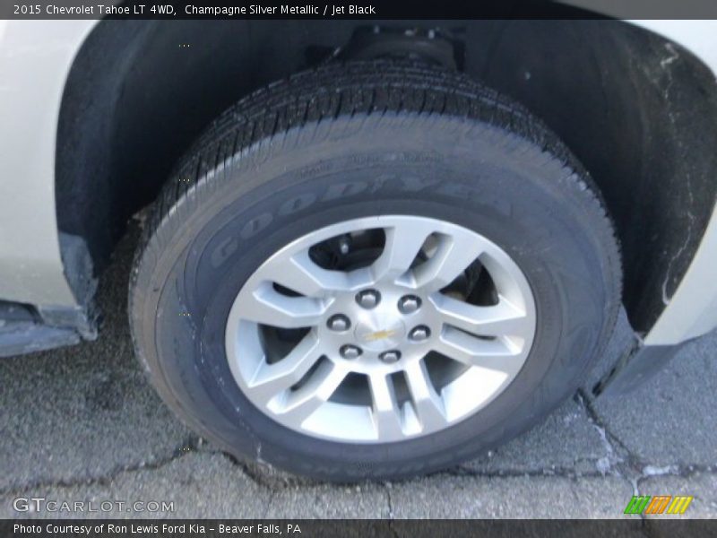 Champagne Silver Metallic / Jet Black 2015 Chevrolet Tahoe LT 4WD