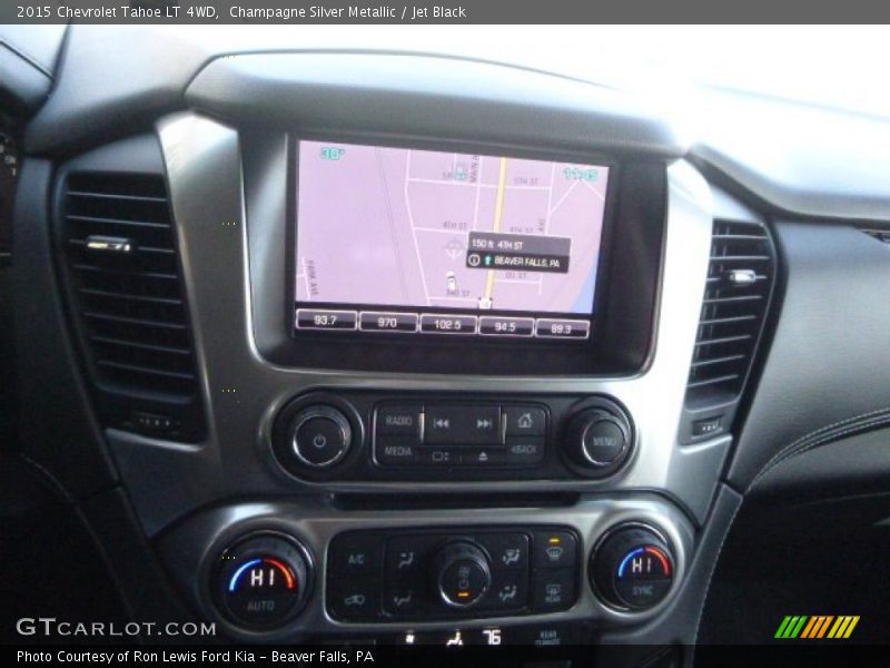 Champagne Silver Metallic / Jet Black 2015 Chevrolet Tahoe LT 4WD