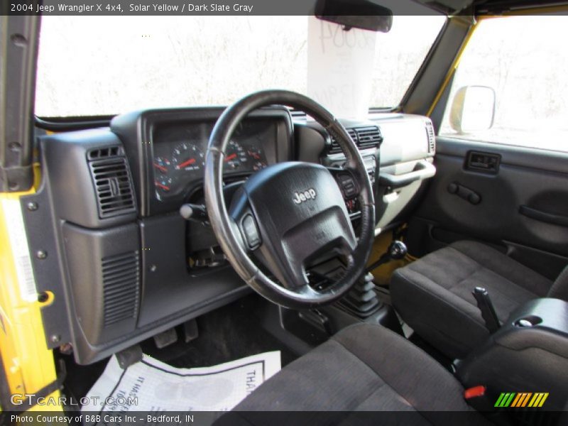 Solar Yellow / Dark Slate Gray 2004 Jeep Wrangler X 4x4