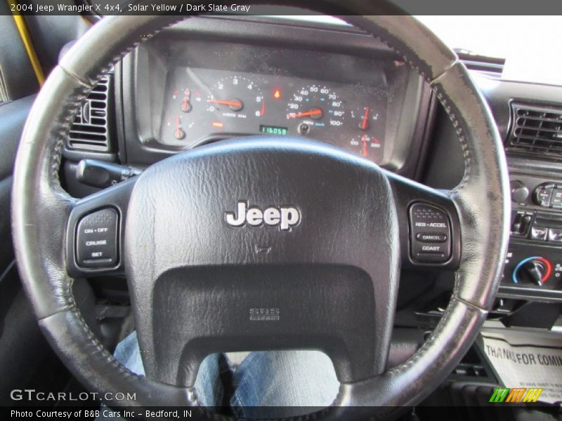 Solar Yellow / Dark Slate Gray 2004 Jeep Wrangler X 4x4