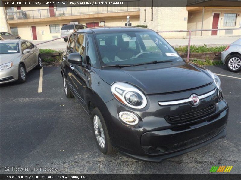 Grigio Scuro (Grey Metallic) / Black/Cementite 2014 Fiat 500L Easy