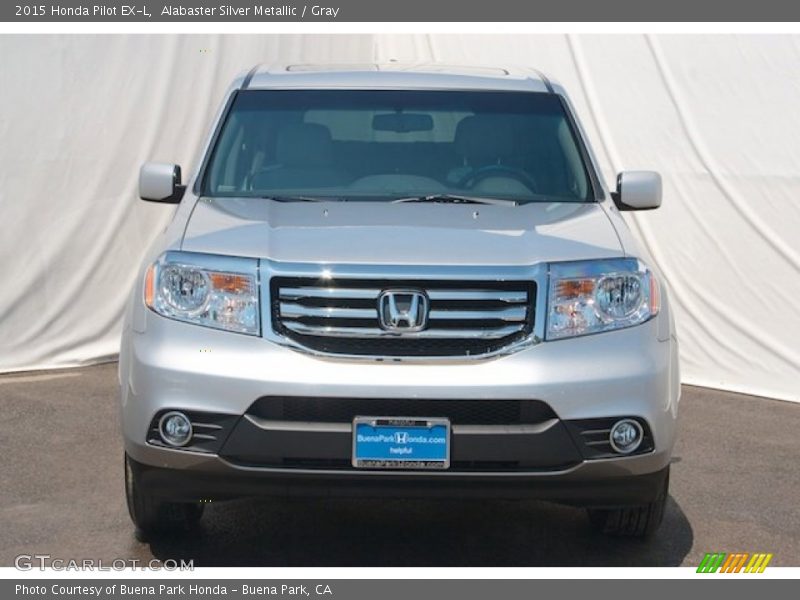 Alabaster Silver Metallic / Gray 2015 Honda Pilot EX-L