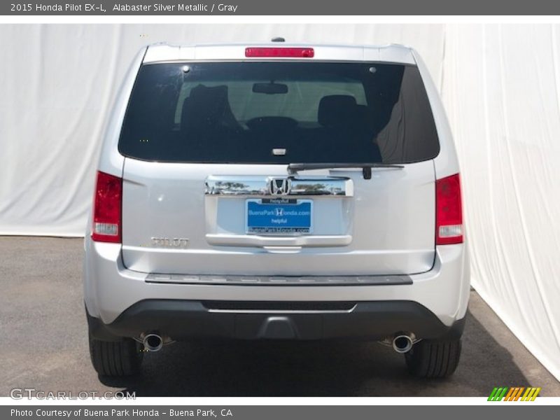 Alabaster Silver Metallic / Gray 2015 Honda Pilot EX-L