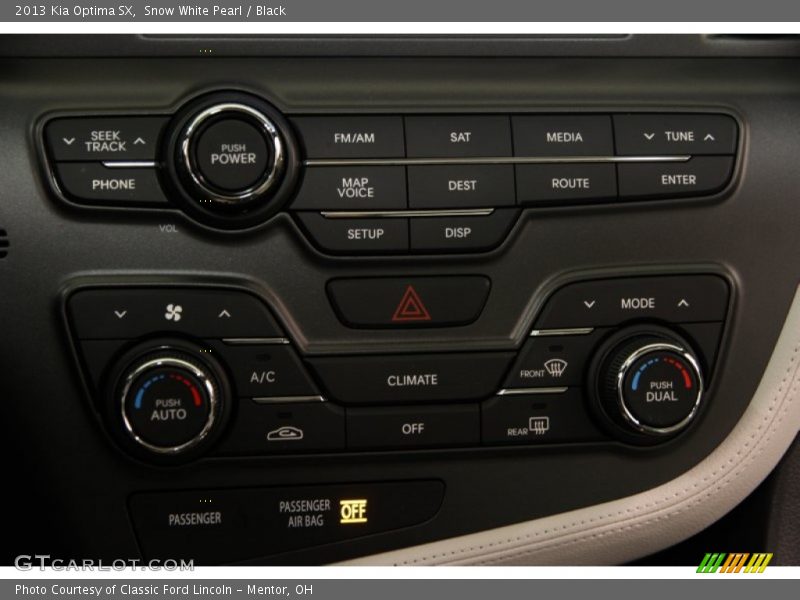 Snow White Pearl / Black 2013 Kia Optima SX
