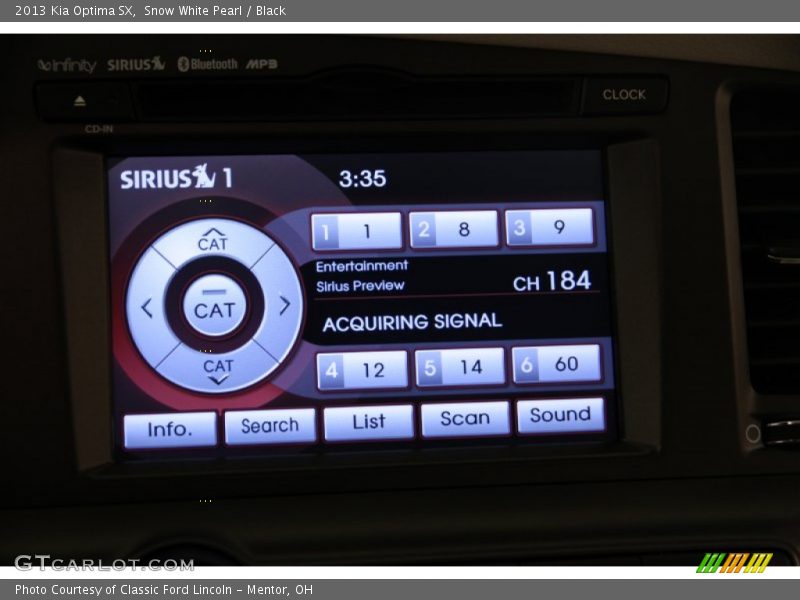 Snow White Pearl / Black 2013 Kia Optima SX