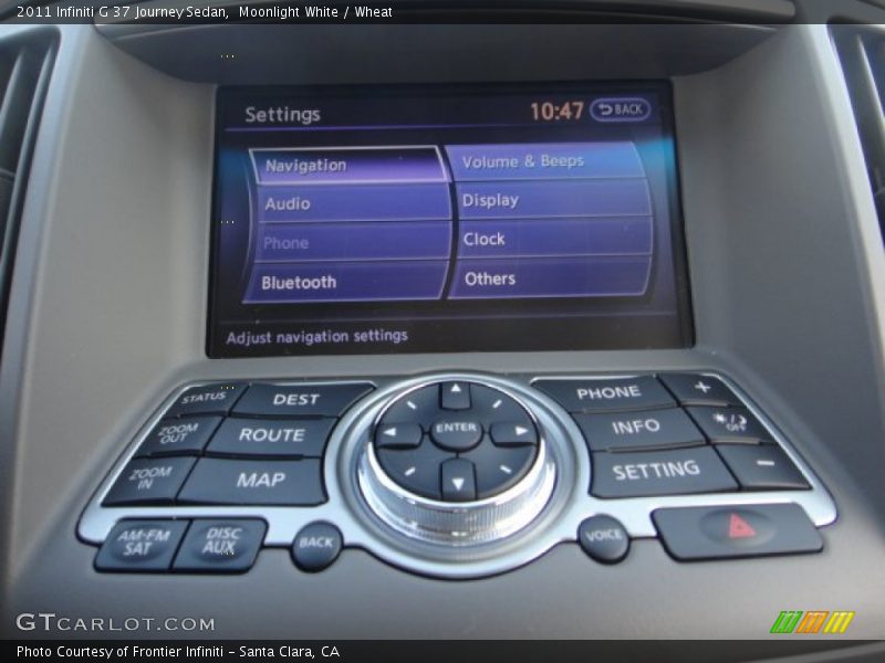 Moonlight White / Wheat 2011 Infiniti G 37 Journey Sedan
