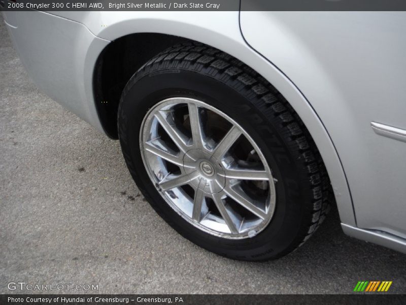 Bright Silver Metallic / Dark Slate Gray 2008 Chrysler 300 C HEMI AWD